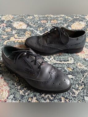 Pikolinos Lace Up Wingtip Oxford Shoes Blue Grey Sz 38 or 7.5 8